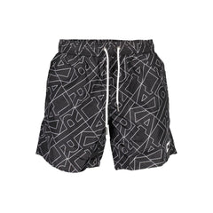 Black Polyester Men's Swim Boxer