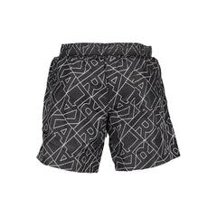 Black Polyester Men's Swim Boxer
