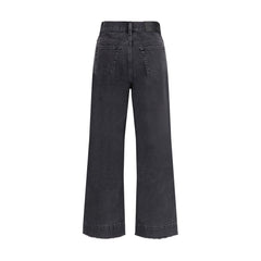 Black Cotton High-Waisted Jean