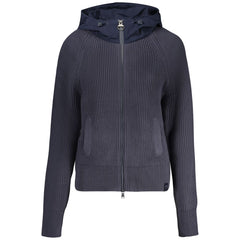 Blu Polyester Women Cardigan