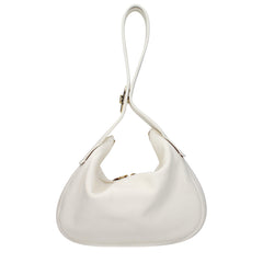 حقيبة يد جلدية باللون البيج