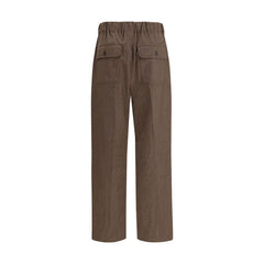 Brown Wool Casual Pants