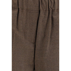 Brown Wool Casual Pants