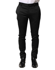 Black Viscose Dress Formal Men Trousers Pants