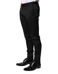 Black Viscose Dress Formal Men Trousers Pants