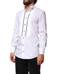 White GOLD Long Sleeves Formal Dress Shirt