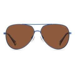 Blue Stainless Steel Sunglasses