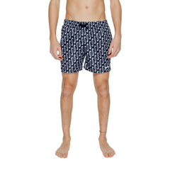 Black Polyester Swim Shorts
