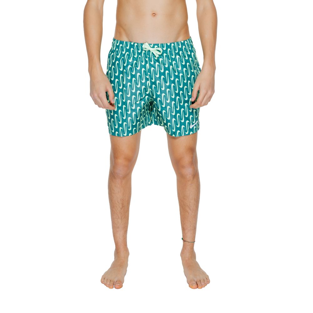 Bicolor Polyester Swim Shorts