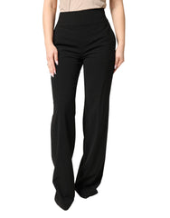 Black High Waist Straight Trouser Formal Pants
