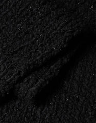 Black Wool Fringes Neck Wrap Foulard Scarf