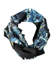 Multicolor Marble Neck Wrap Foulard Scarf