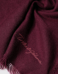 Maroon Cashmere Fringes Neck Wrap Shawl Scarf