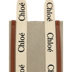 Beige Linen Shoulder Bag