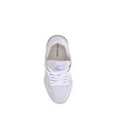 Beige Calf Leather Bos Taurus Sneakers