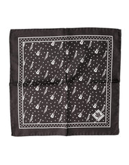 Black Guitar Trumpet Men Handkerchief Scarf