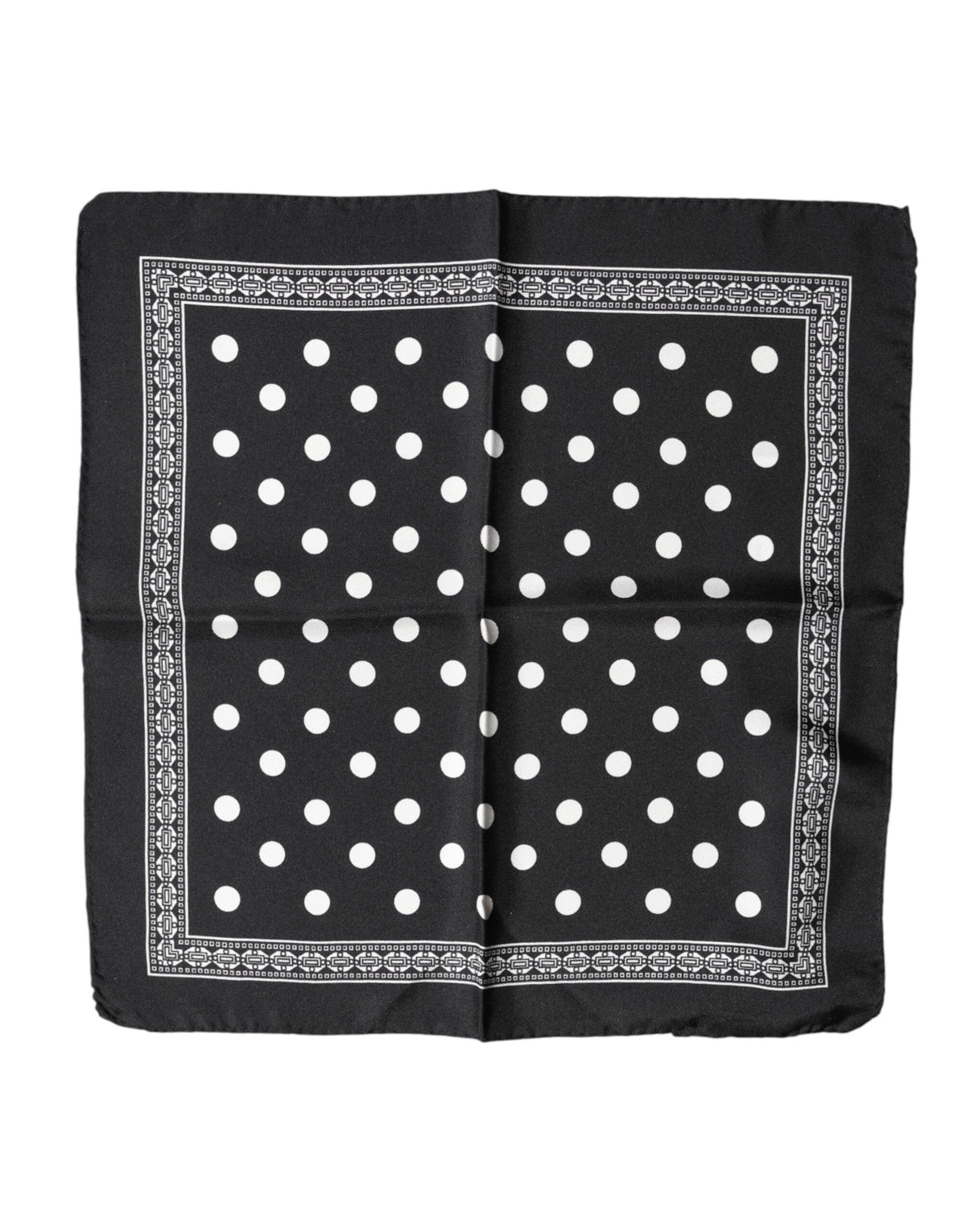 Black Polka Dot Square Handkerchief Scarf