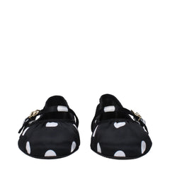 Black Fabric Ballet Flats