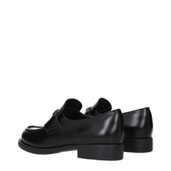 Black Leather Slip-On Loafers