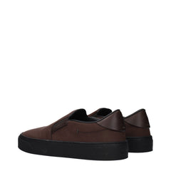 Brown Leather Slip-On Loafers