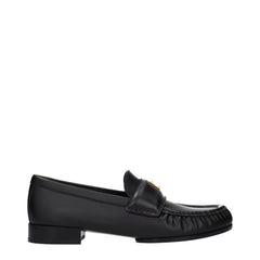 Black Leather Slip-On Loafers