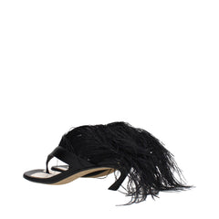 صندل جلد أسود فليب فلوب أسود