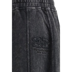 Black Cotton Casual Pants