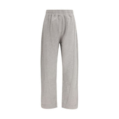 Gray Cotton Casual Pants