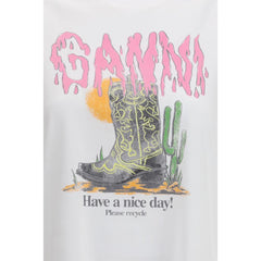 تي شيرت قطن أبيض