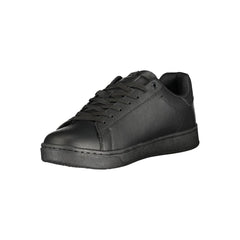 Black Polyurethane Men's Sneaker