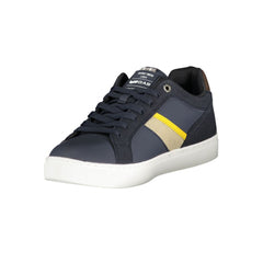 Blue Polyester Men Sneaker