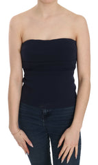 Strapless Zipper Back Tube Top Blouse