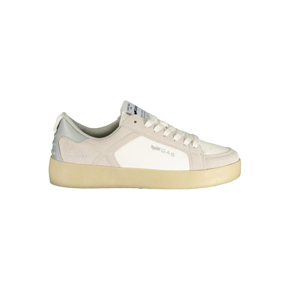 White Polyurethane Women Sneaker