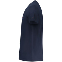 تي شيرت رجالي قطن أزرق للرجال