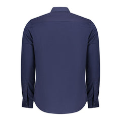 Blue Cotton Men Shirt
