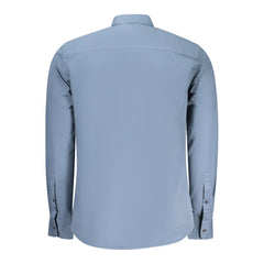 Blue Cotton Men Shirt