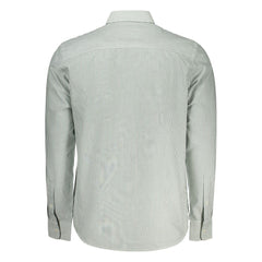 Green Cotton Men Shirt