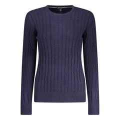 Blue Viscose Women Sweater