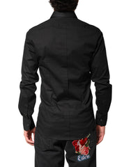 Black GOLD Cotton Men Dress Formal Shirt