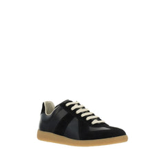 Black Rubber Low Top Sneakers