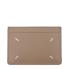 Beige Leather Cardholder