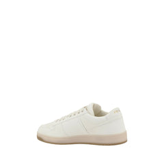 White Calf Leather Bos Taurus Low Top Sneakers