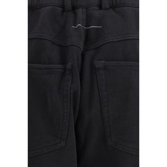 Black Cotton Athletic Pants