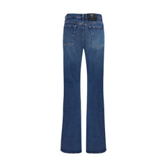 Blue Cotton Bootcut Jeans
