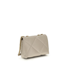 حقيبة كتف من جلد الحمل البيج Ovis Aries Aries