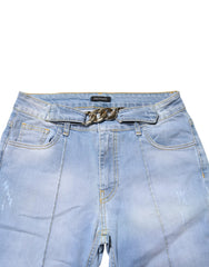 Light Blue Washed High Waist Bootcut Denim Jeans