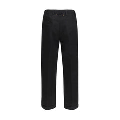 Black Cotton Chino Pants