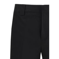 Black Cotton Chino Pants
