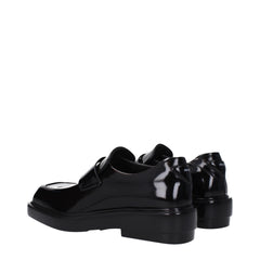 Black Leather Slip-On Loafers