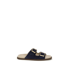 Black Calf Leather Bos Taurus Sandals